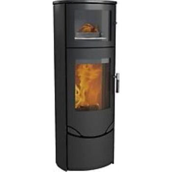 Lotus Prio 7 Kaminofen Stahl grau mit Warmhaltefach