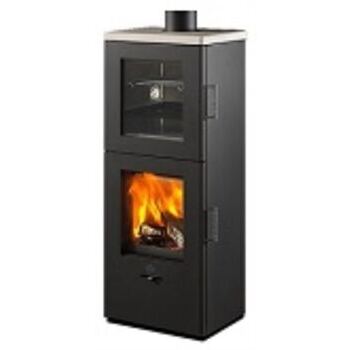 Max Blank Nürnberg BF, Kaminofen mit Backfach mit Steindeckel crème