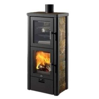 Max Blank Odin BF, Schiefer Herbstlaub, Kaminofen mit Backfach