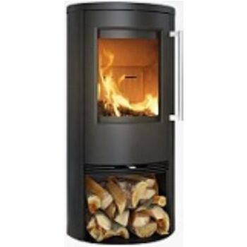TermaTech TT 21 R, Kaminofen Stahl schwarz, Holzfach offen