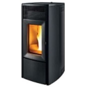 MCZ Pelletofen Ego Air Matic 8 Core R, Stahl schwarz, Rauchrohrabgang hinten