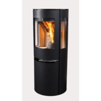 Aduro Hybrid H1, Pellet-Holz Kombiofen mit Seitenfenster, Stahl schwarz