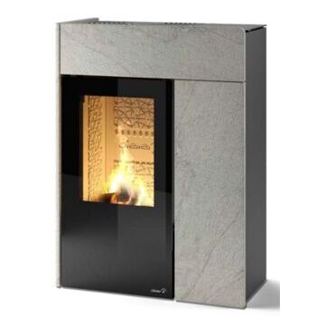 Dielle GHIBLI 80 Hybrid, Kombiofen Holz/Pellet 10 kW, Specksteinmantel