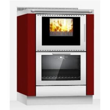 Pertinger Holzherd Ökoalpin 60BU XL, Seiten Burgundrot