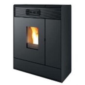 MCZ Aki Hydromatic 18 R, Pellet-Zentralheizungsofen 18 kW, Stahl schwarz