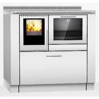 Pertinger Holzherd Ökoalpin 90 Panorama, Chromstahl