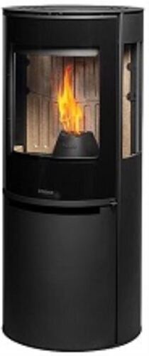Aduro P5 Lux Pelletofen, Stahl schwarz mit Seitenfenstern