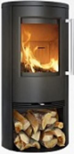 TermaTech TT 21 R, Kaminofen Stahl schwarz, Holzfach offen