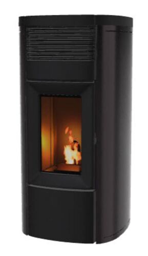 MCZ Pelletofen Musa Comfort Air Matic 12 kW, Core R, Stahl schwarz, Rauchrohrabgang hinten