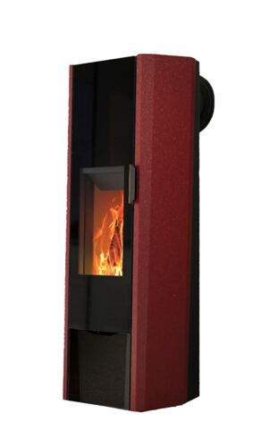 Tiba Tonwerk Speicherofen T-Art eco2, Steinmantel Rubinrot roh