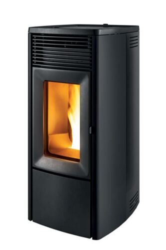 MCZ Pelletzentralheizungsofen Ego Hydromatic 12 R, Stahl schwarz, Rauchrohrabgang hinten